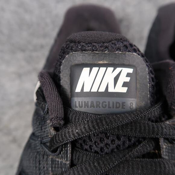 Nike Shoes Womens 7 Athletic Trainers Lunarglide 8 Running Sneaker Active Black - Picture 4 of 11